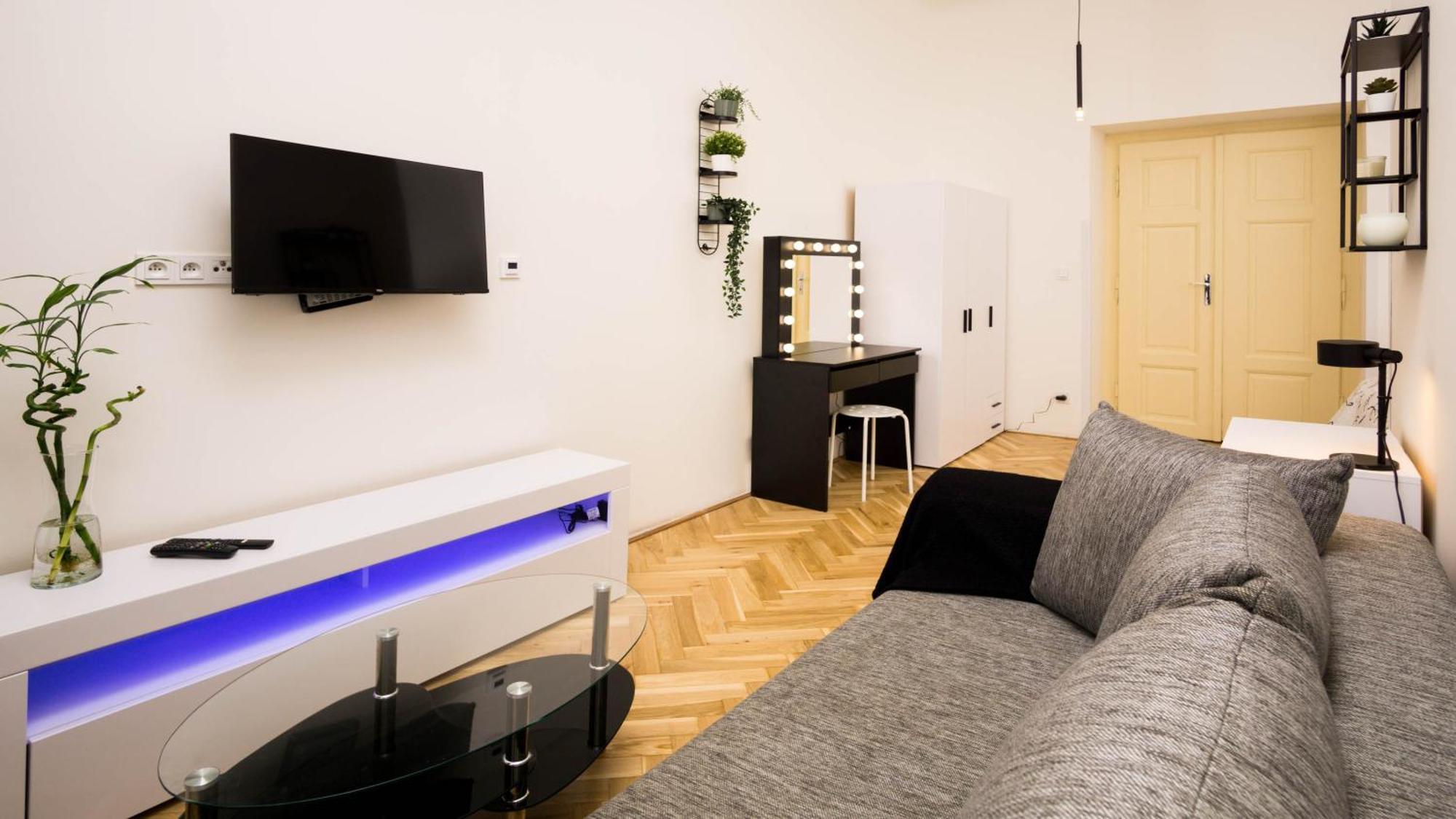 Black & White Apartment Prague By Wenceslas Square And Muzeum * Prague